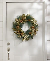 Holiday Lane Opulence Pinecones and Berries Decorated Wreath, Macy's Exclusive