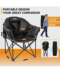 Aboron 2-Pack Oversized Heated Camping Chairs