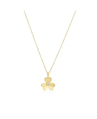 The Lovery Clover Petal Cz Necklace 14K Gold-Plated Sterling Silver