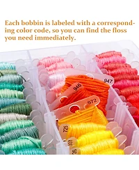 Gnuadz 403 Pack Embroidery Floss Set 250 Colors Cross Bracelet Thread Tool Box