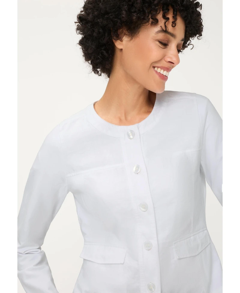 Olsen Women's Mixed Media Jersey Jacket