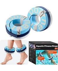 Sportneer Foam Aquatic Cuffs Water Aerobics Float Ring with Adjustable Webbing Pool Exercise Workout Set Water Ankle Ring