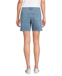 Lands' End Women's Soft Denim Mid Rise 7" Jean Shorts