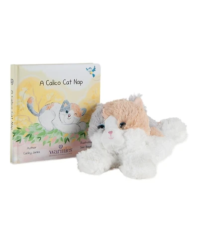 Intelex Warmies Microwavable Plush 13" Calico Cat and Board Book