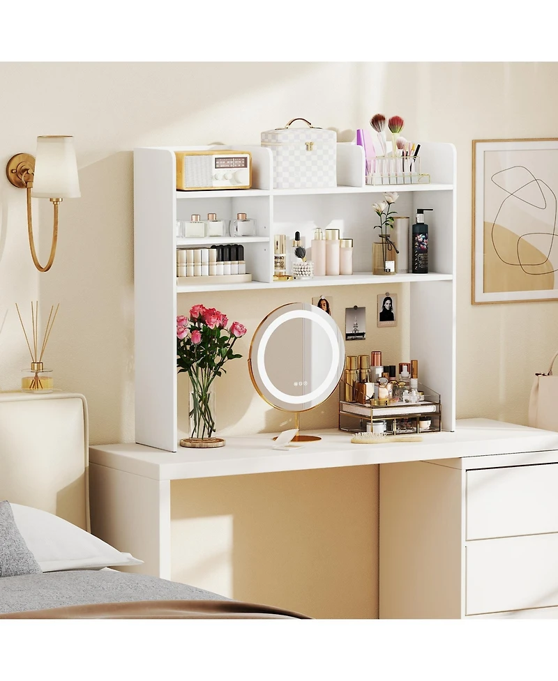 Slickblue Desktop Bookshelf with 6 Shelves Countertop Storage Hutch