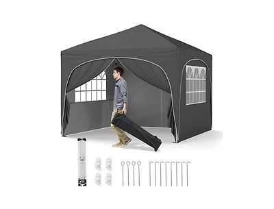 Boyel Living 10 X Ft Pop up Canopy Tent with 4 Removable Sidewalls
