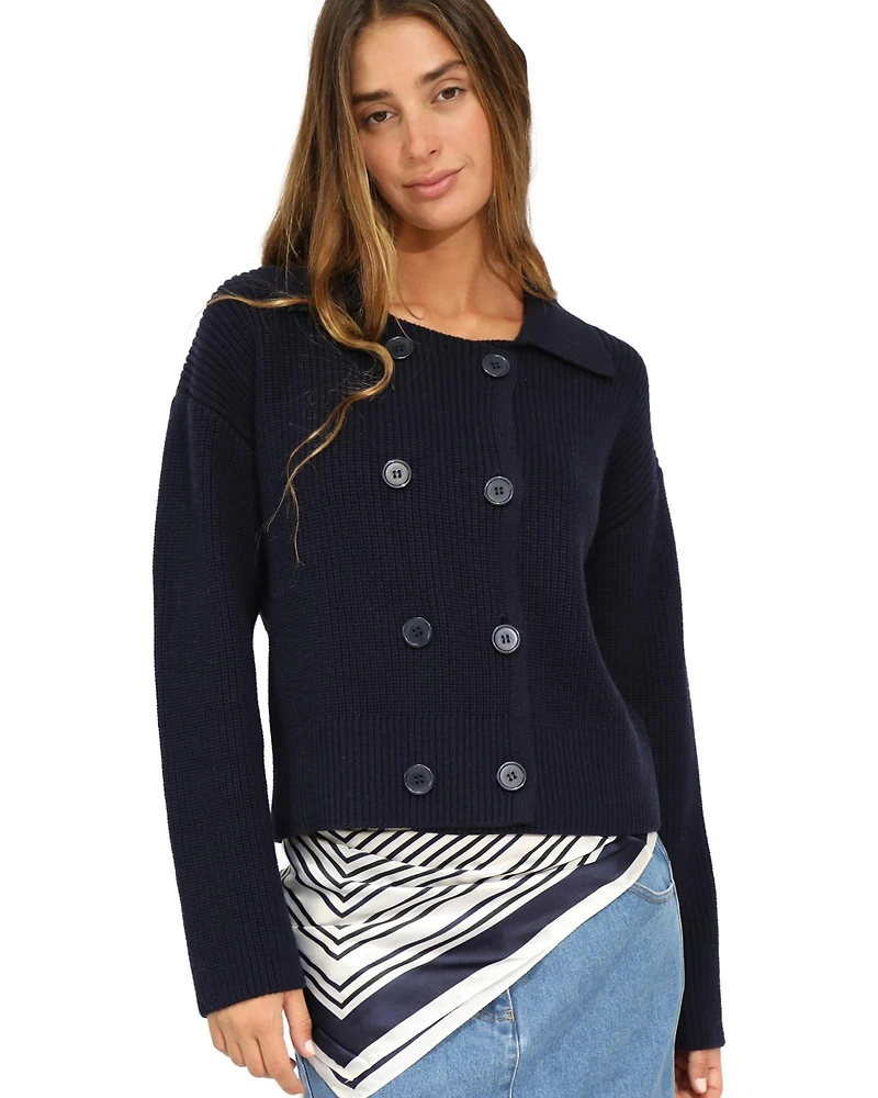 Belle & Bloom Women's Make It With You Buttoned Cardi Jacket