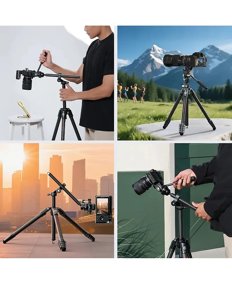 Ulanzi JJ06 GlideGo 5-Section Carbon Fiber Travel Tripod with Ball Head