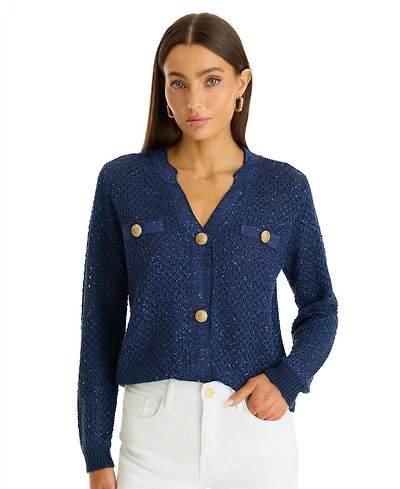 The Noli Shop Women's Shannon Sequin Cardigan Top