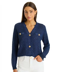 The Noli Shop Women's Shannon Sequin Cardigan Top