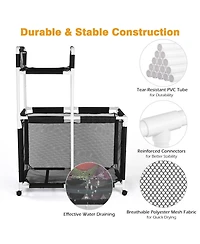 Yescom Double Tiers Pool Floats Storage Bin Rolling Toys Cart Extra Large 6 Wheels with Cover Replacement