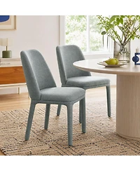Maison Boucle Set of 2 Upholstered Dining Chairs, 19.5" Modern Side Chairs