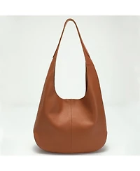 Susu Arc Leather Crescent Hobo Bag Soft Pebbled Shoulder Casual Slouchy Handbag