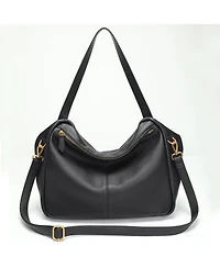 Susu Sia Large Pebbled Leather Hobo Bag Slouchy Shoulder with Adjustable Crossbody Strap Soft Everyday Tote Purse for Women
