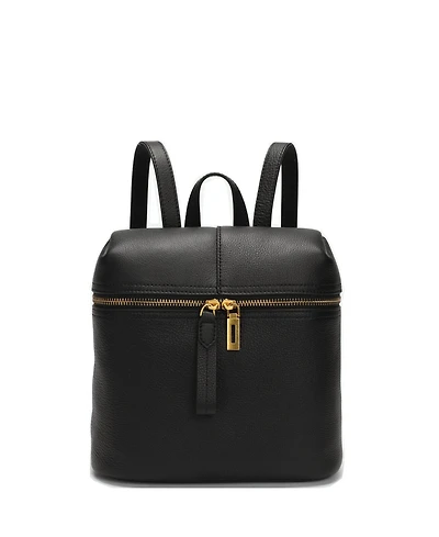 Susu Sutton Small Pebbled Leather Backpack Purse Top Handle Zipper Closure Travel Casual Bag for Women