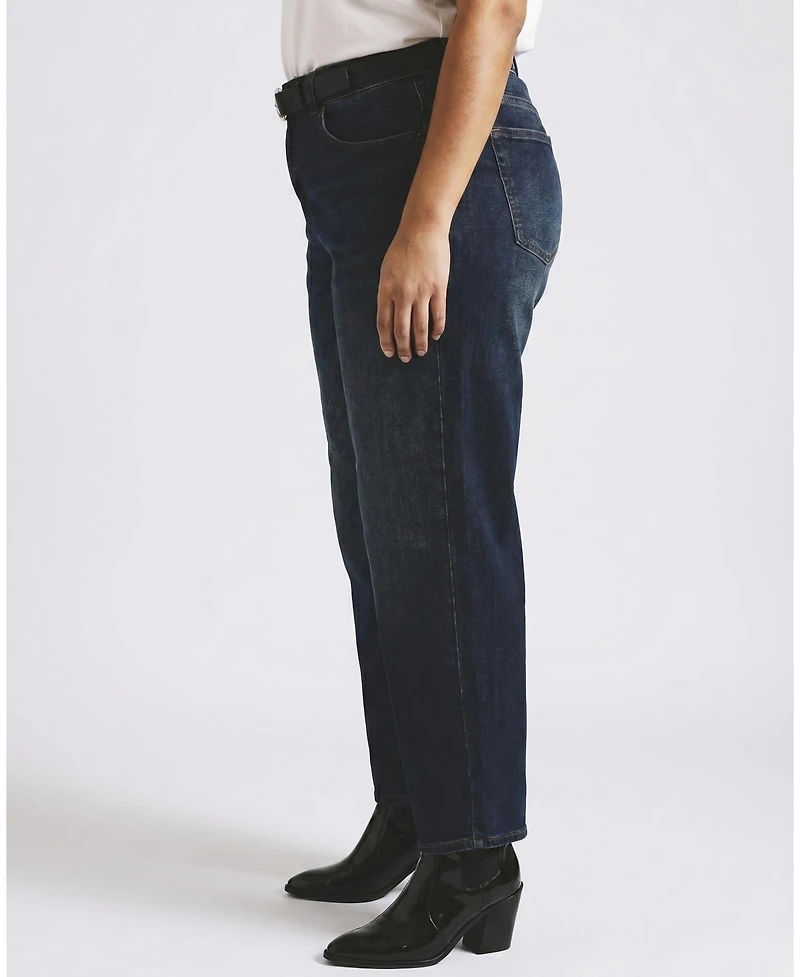 Universal Standard Women's Plus Lou High Rise Barrel Leg Jeans