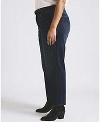 Universal Standard Women's Plus Lou High Rise Barrel Leg Jeans