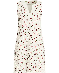 Lands' End Plus Cotton Jersey Notch Neck Dress