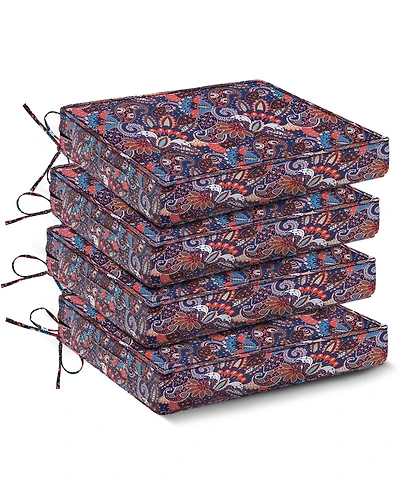 Gnuadz Outdoor Chair Cushions Waterproof Patio Seat Pads With Handle Ties Floral