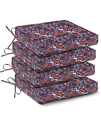Gnuadz Outdoor Chair Cushions Waterproof Patio Seat Pads With Handle Ties Floral