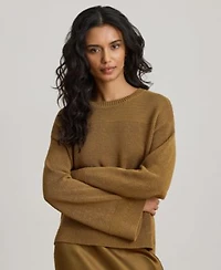 Lauren Ralph Lauren Womens Crewneck Long Sleeve Sweater