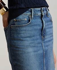 Lauren Ralph Women's Denim Pencil Skirt