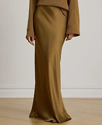 Lauren Ralph Women's A-Line Charmeuse Maxi Skirt