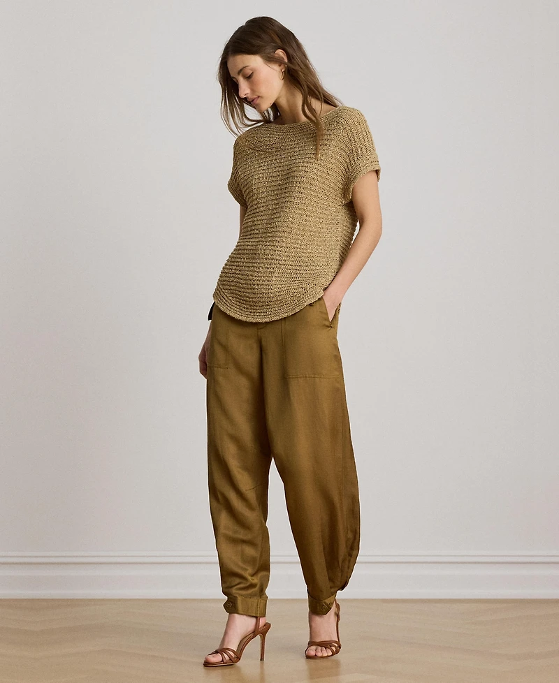 Lauren Ralph Women's Boat Neck Dropped Shoulder Sweater
