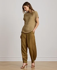 Lauren Ralph Women's Boat Neck Dropped Shoulder Sweater