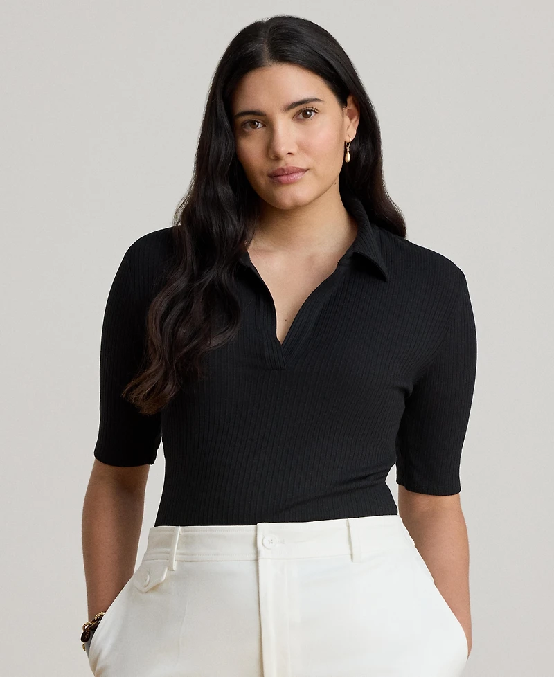Lauren Ralph Women's Johnny Collar Polo T-Shirt