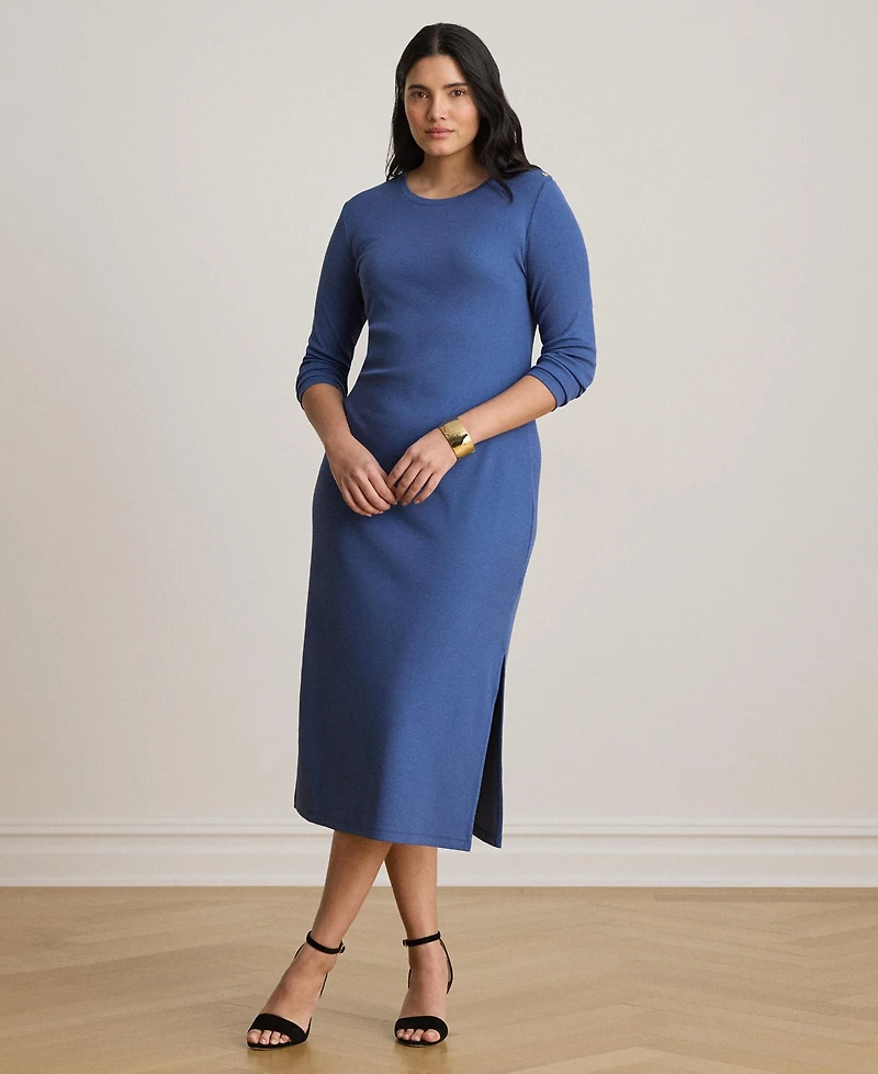 Lauren Ralph Women's Slim-Fit Crewneck Midi Dress