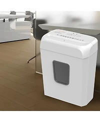 Bonsaii Quiet Cross-Cut Shredder, Ideal for Home Offices, Low-Noise Shredder, 6 Sheets at Once, Perfect for documents, Mail & Staples, 3.4-Gallon Wast