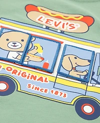 Levi's Toddler Boys' 2T-4T Hot Dog Truck T-Shirt and Shorts, 2-Piece Set