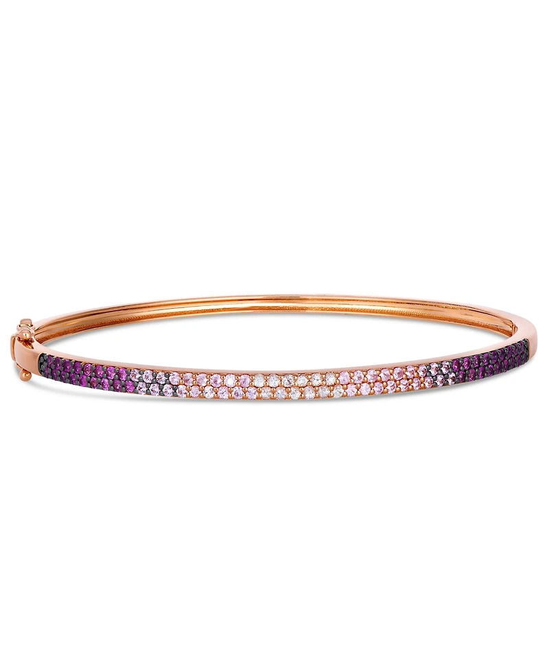 Le Vian Strawberry Ombre Sapphire (1-1/5 ct. t.w.) & Vanilla Sapphire Bangle in 14k Strawberry Gold