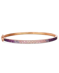 Le Vian Strawberry Ombre Sapphire (1-1/5 ct. t.w.) & Vanilla Sapphire Bangle in 14k Strawberry Gold