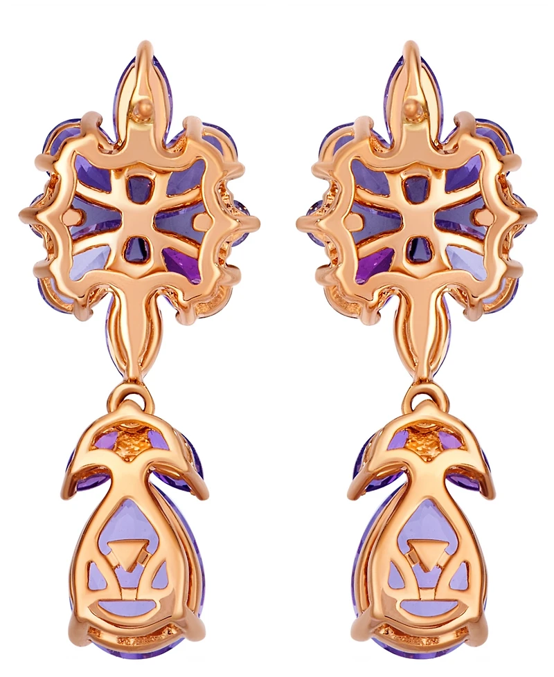 Le Vian Multi-Gemstone & Nude Diamond (1/8 ct. t.w.) Drop Earrings in 14k Strawberry Gold