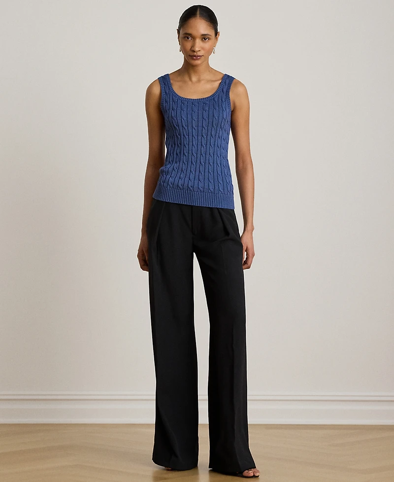 Lauren Ralph Petite Cable-Knit Sleeveless Sweater