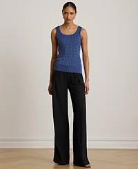 Lauren Ralph Petite Cable-Knit Sleeveless Sweater