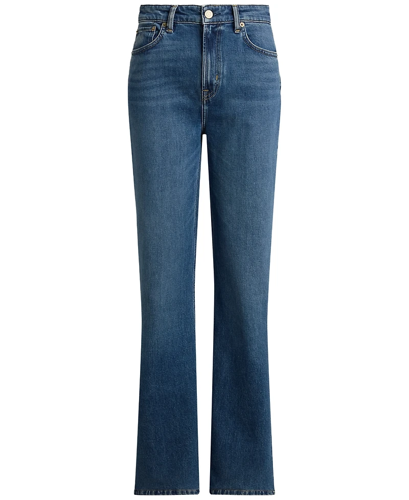 Lauren Ralph Petite High-Rise Straight-Leg Jeans