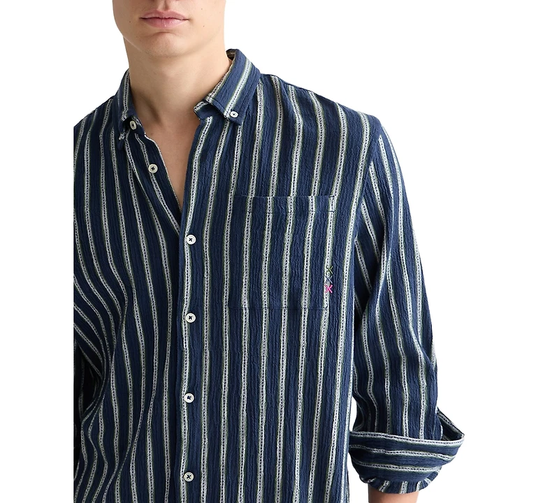 Scotch & Soda Men's Striped Regular-Fit Shirt