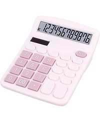 Danrong Cute Desktop Calculator Big Buttons, Dual Power Solar/Battery, Large Display for Office Teachers