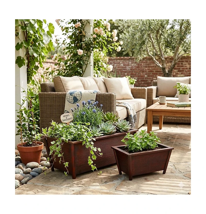 Slickblue Rectangle Planters (Set of 2)