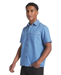 dkny Men's chambray button-up shirt