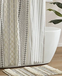 Ink+Ivy Imani Stripe Chenille Shower Curtain, 72" x 84"