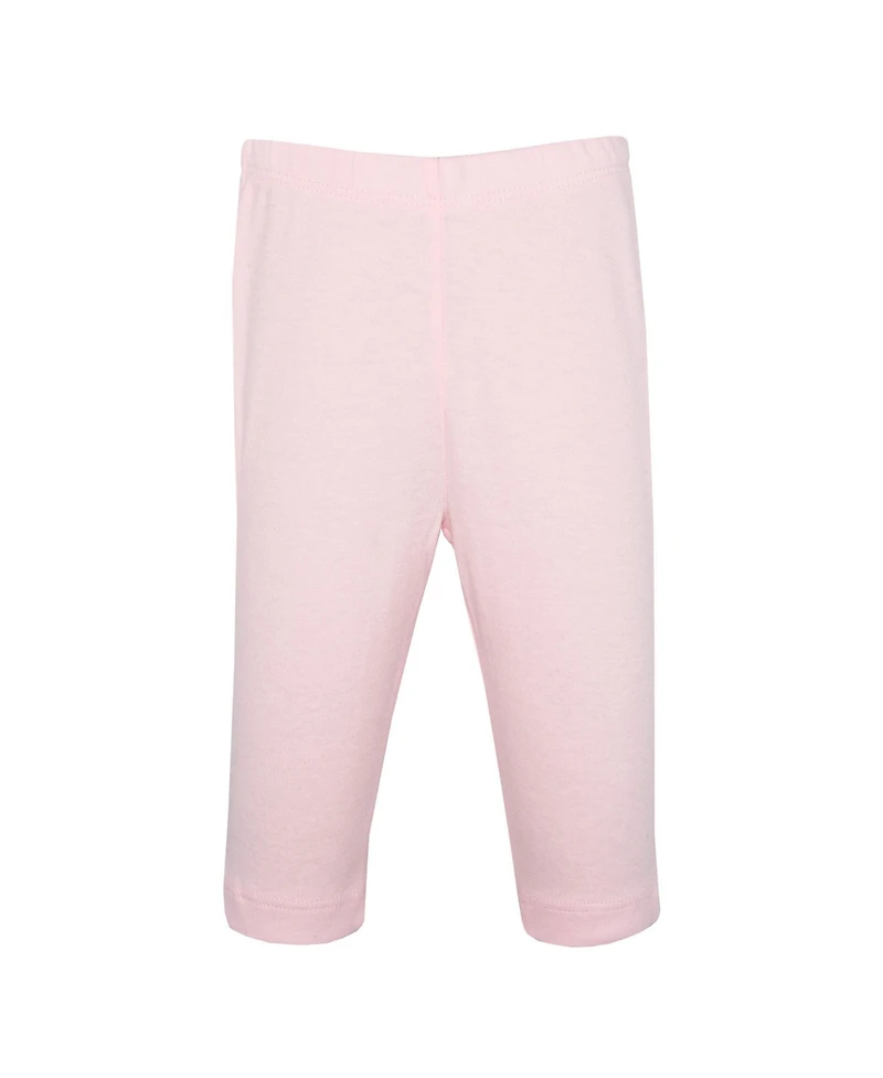 Hudson Baby Baby Girls Hudson Cotton Pants and Leggings, Black Toile Pink Bows