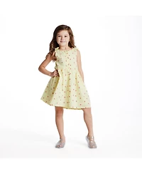 Andy & Evan Toddler Girls Strawberry Printed Button Front Dress