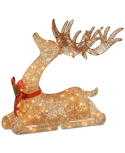 National Tree Company 31" Prelit Resting Reindeer