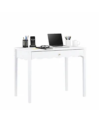 Streamdale Furniture 35 inches Scalloped Vanity Desk with Drawer and Knob