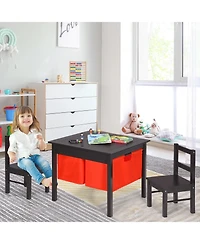 Slickblue Kids Activity Table and Chairs Set with Storage Block