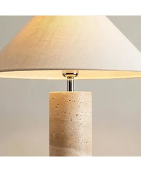 Brightech Runo Stone Led Table Lamp with Dimmer (14")
